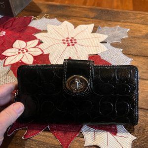 Black Patent Leather Coach Wallet